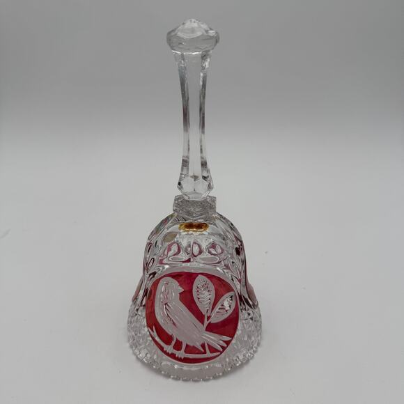 Vintage Byrdes Collection 8" Bell by Hofbauer 24% Lead Crystal No Clapper - Picture 3 of 14